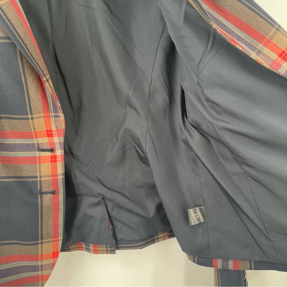 OUTBACK RED Blazer Jacket Plaid Prep Academia Business Casual Office Work Large - Picture 7 of 12